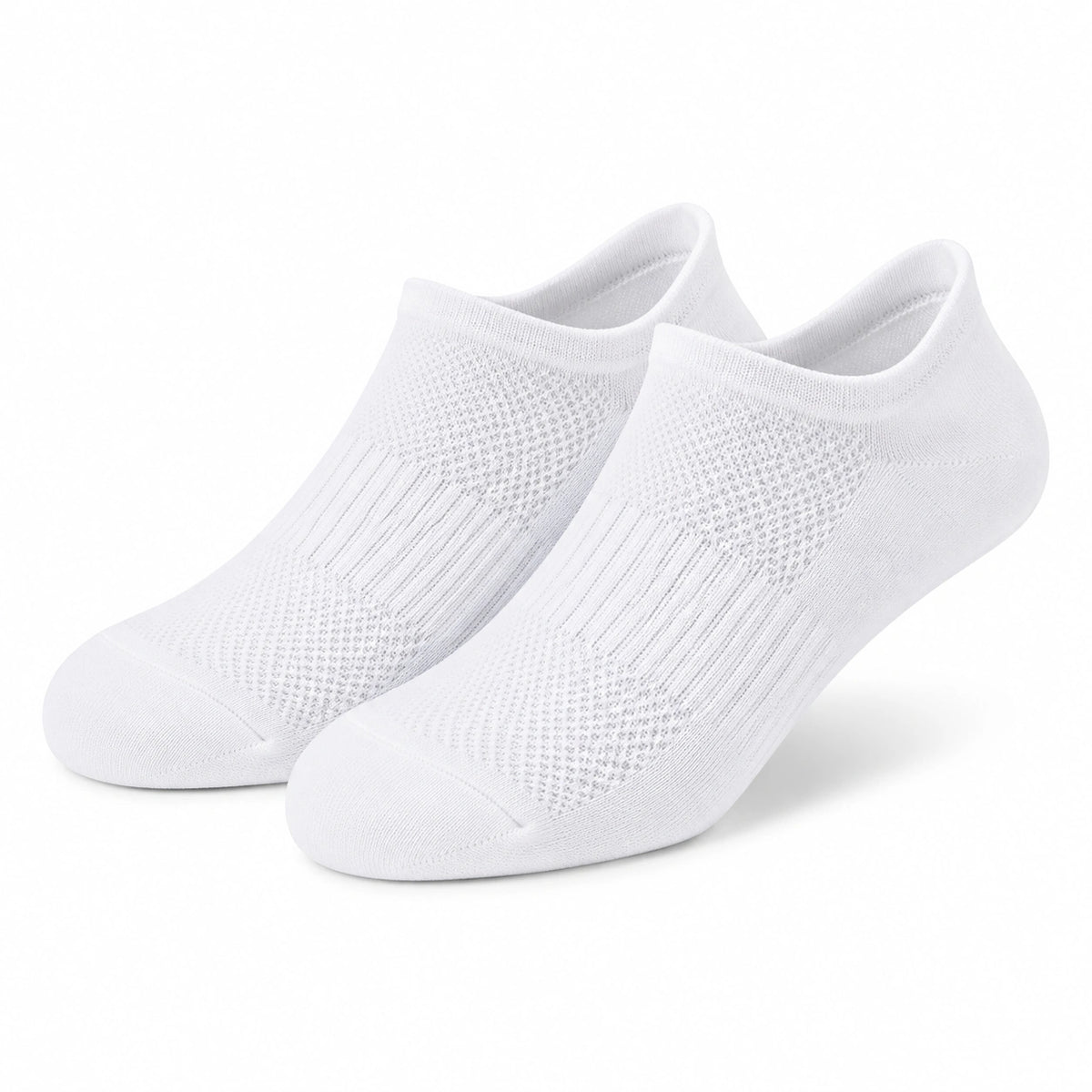 Chaussettes basses 39-42 en maille blanche respirante - lot de 2