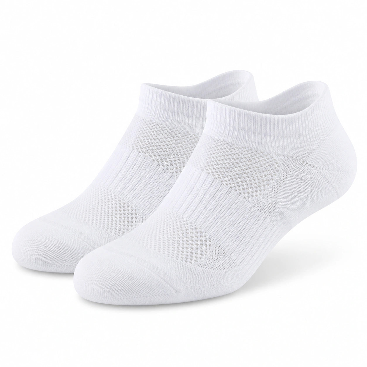 Chaussettes basses 43-46 blanches en maille respirante pour sport