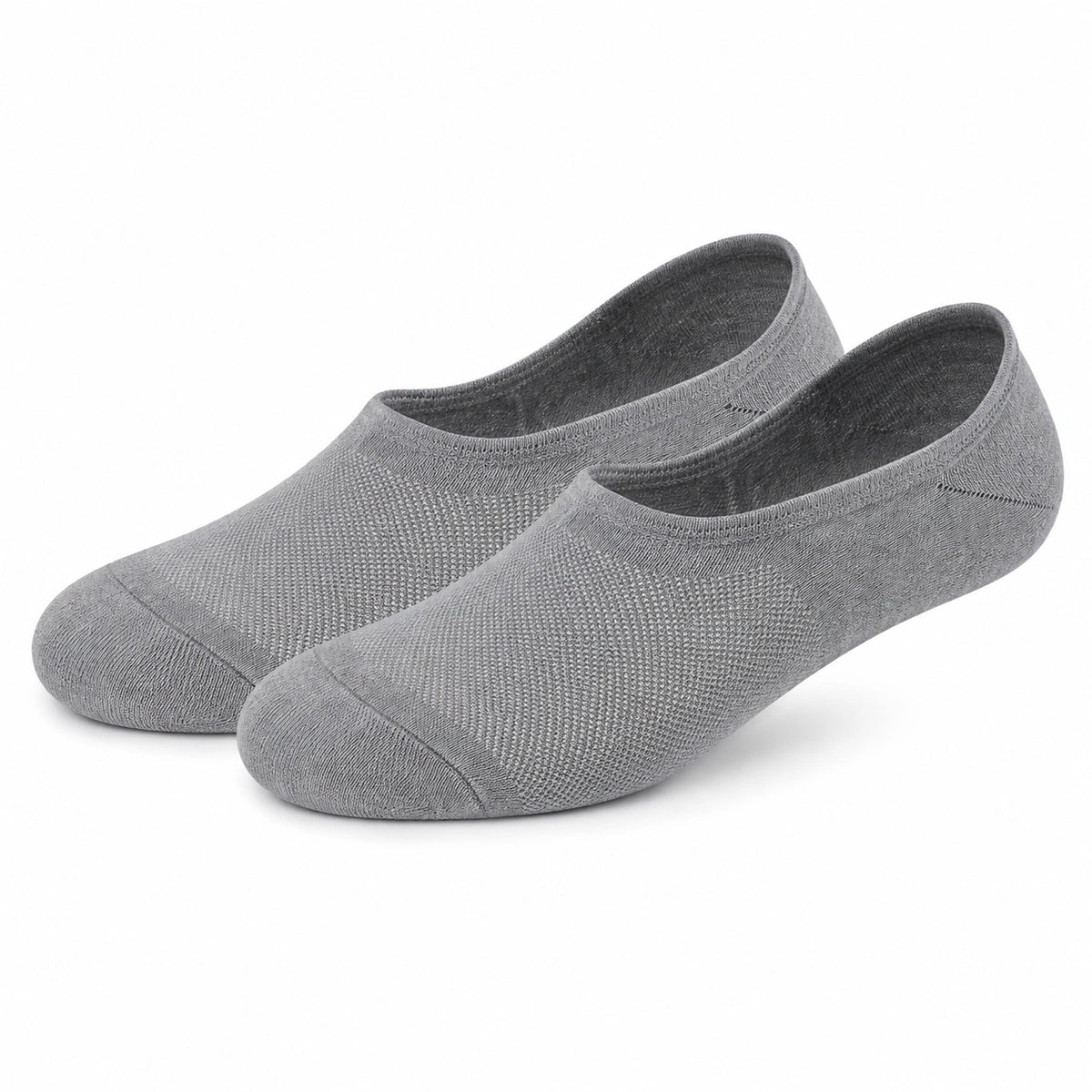 Chaussettes invisibles 35-38 en maille textile grises - coupe basse pour usage quotidien