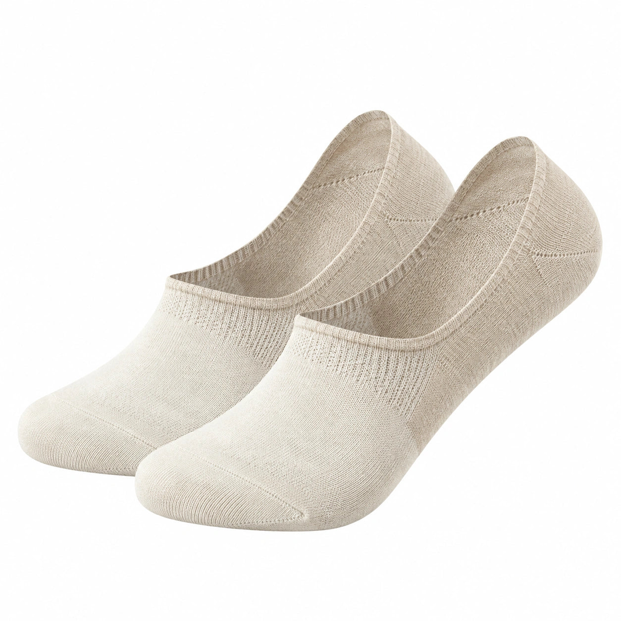Chaussettes invisibles 39-42 en maille beige - coupe basse respirante