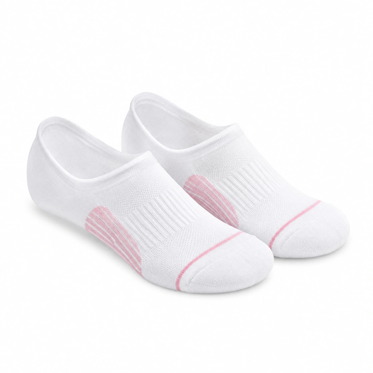 Chaussettes invisibles 39-42 en maille blanche et rose - légères et respirantes