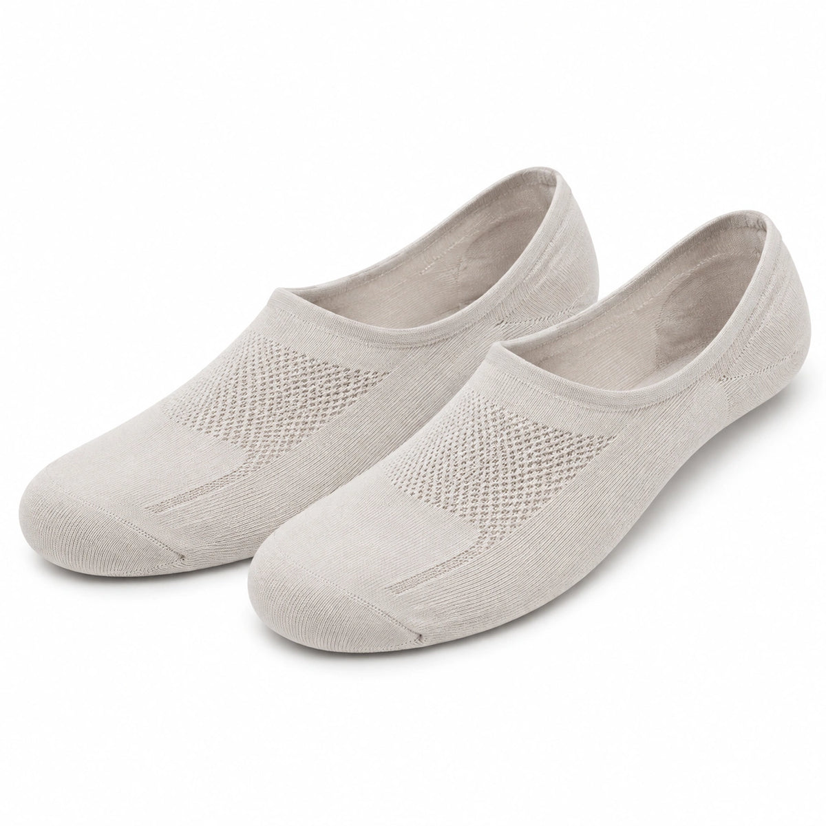 Chaussettes invisibles 43-46 en textile beige respirant pour chaussures basses