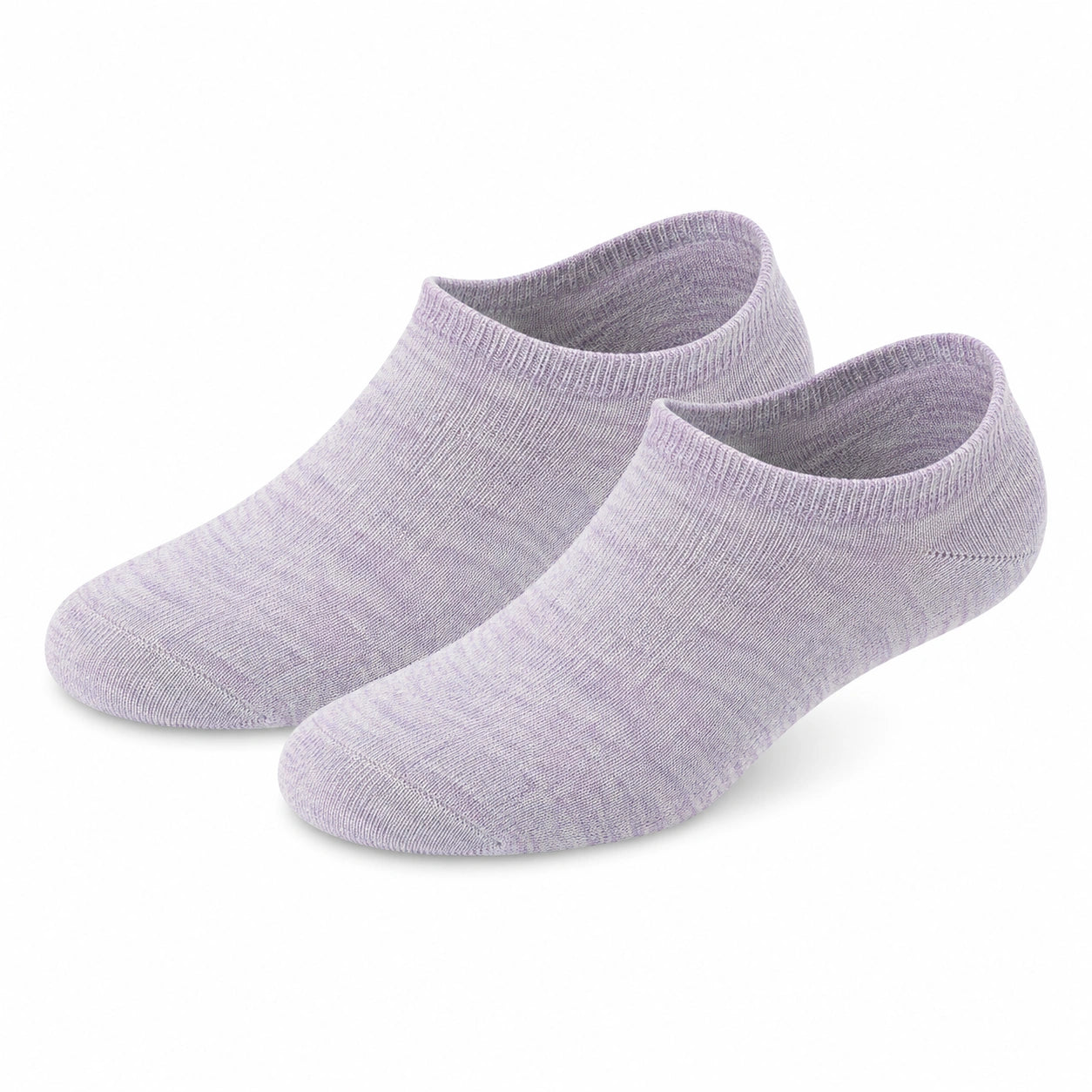 Chaussettes invisibles 35-38 en maille lilas pour usage quotidien style uni