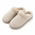 Chaussons femme taille 40/41 en textile beige doublés style mule d'intérieur